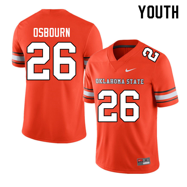 Youth #26 Asa Osbourn Oklahoma State Cowboys College Football Jerseys Sale-Alternate